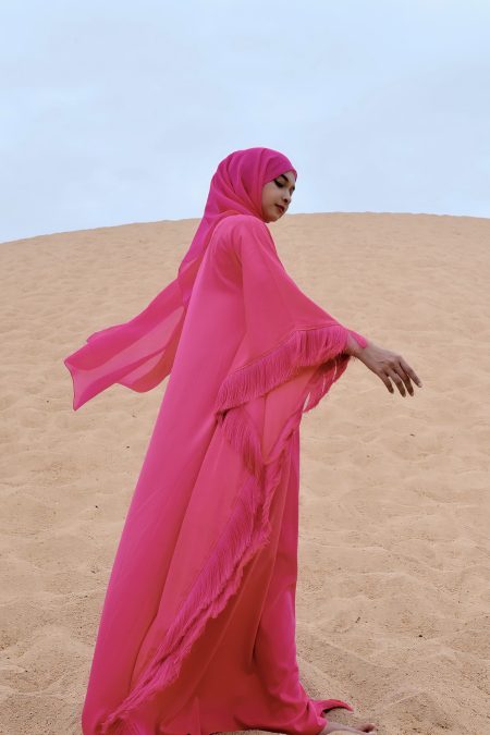 Halima Kaftan in Hot Pink