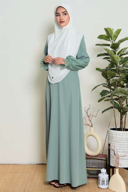 KHALISH ABAYA IN SAGE GREEN