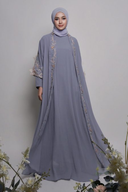 Tahani Abaya in Dusty Purple
