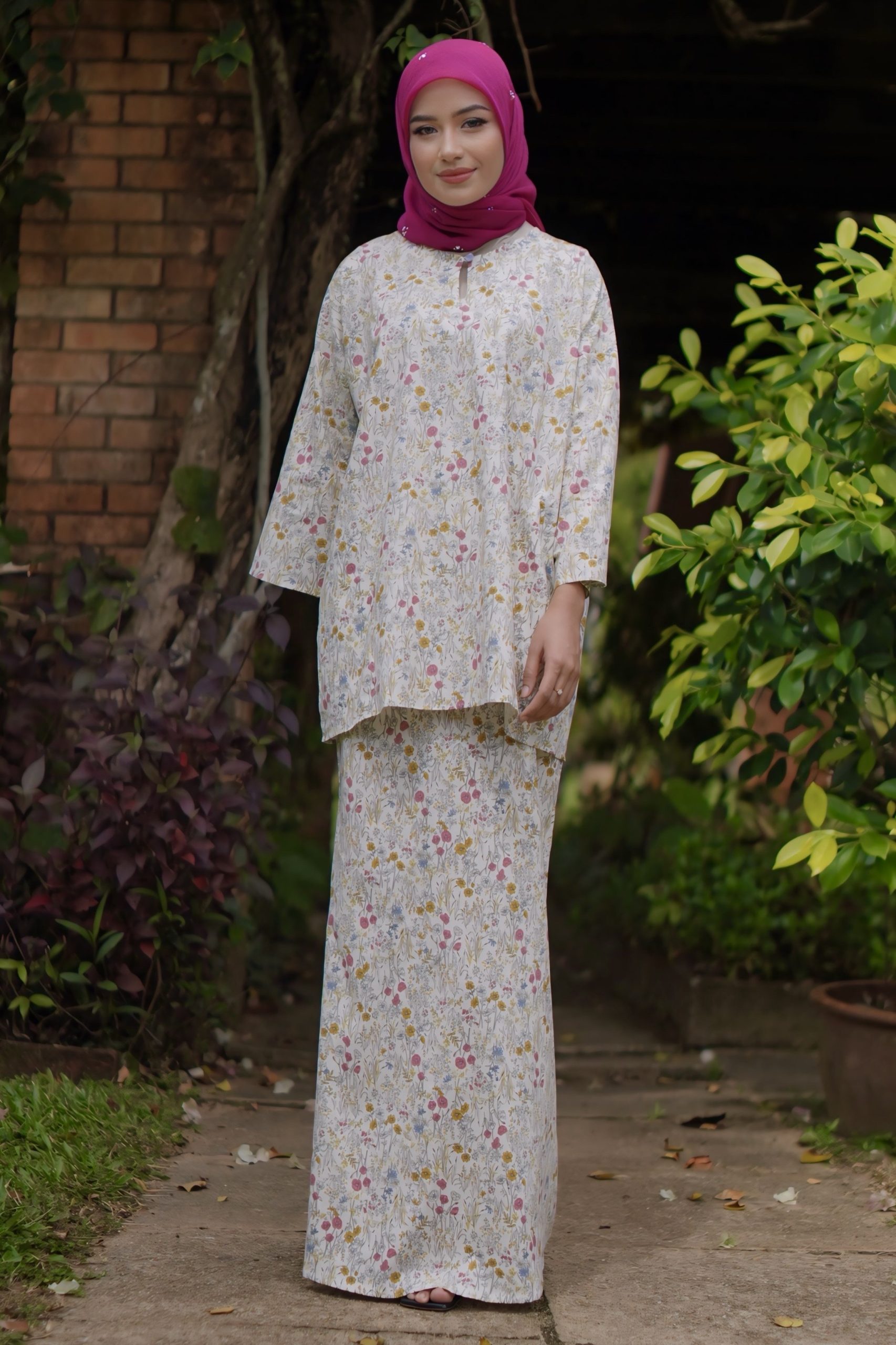 Anggun Kurung in Blossom Pink
