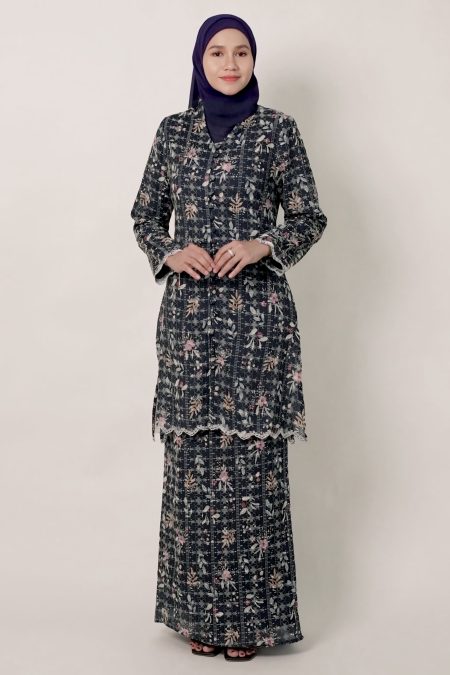 Dayang Kebarung in Navy Blue