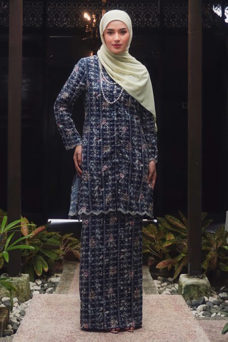 Dayang Kebarung in Navy Blue