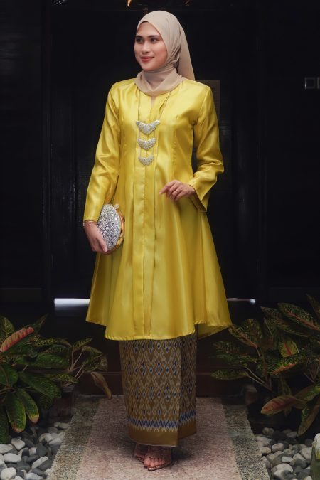 Kurung Tenun Sarong in Chartreuse