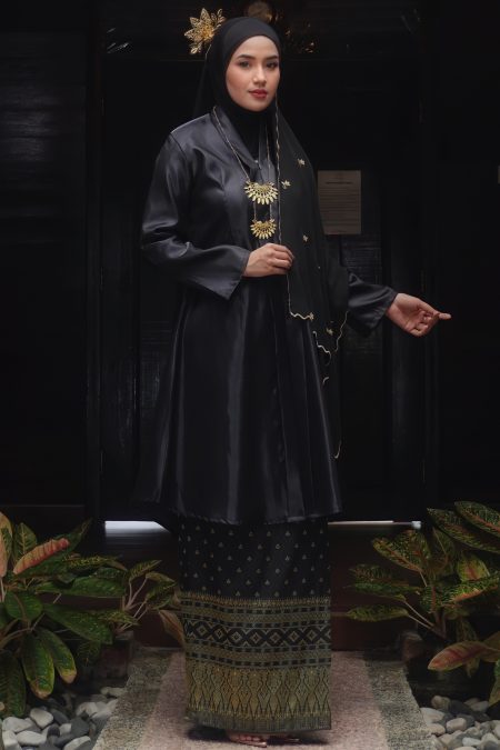 Kurung Tenun Sarong in Black