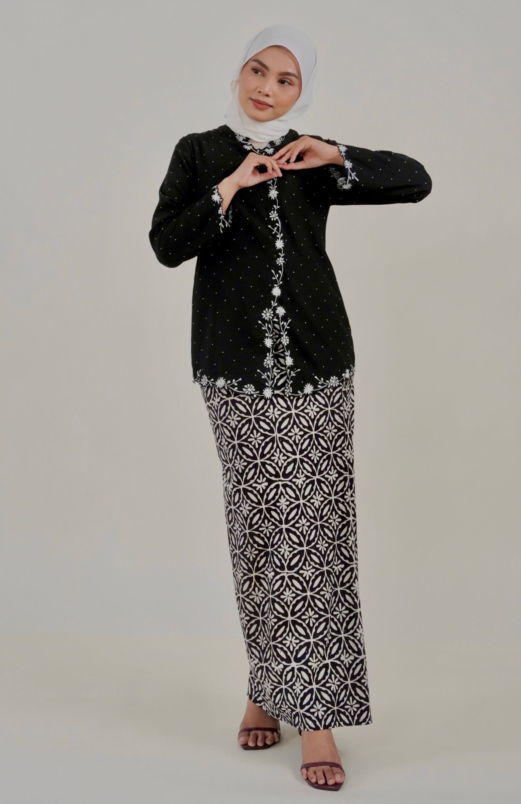 Batik Skirt in Monochrome - Image 3