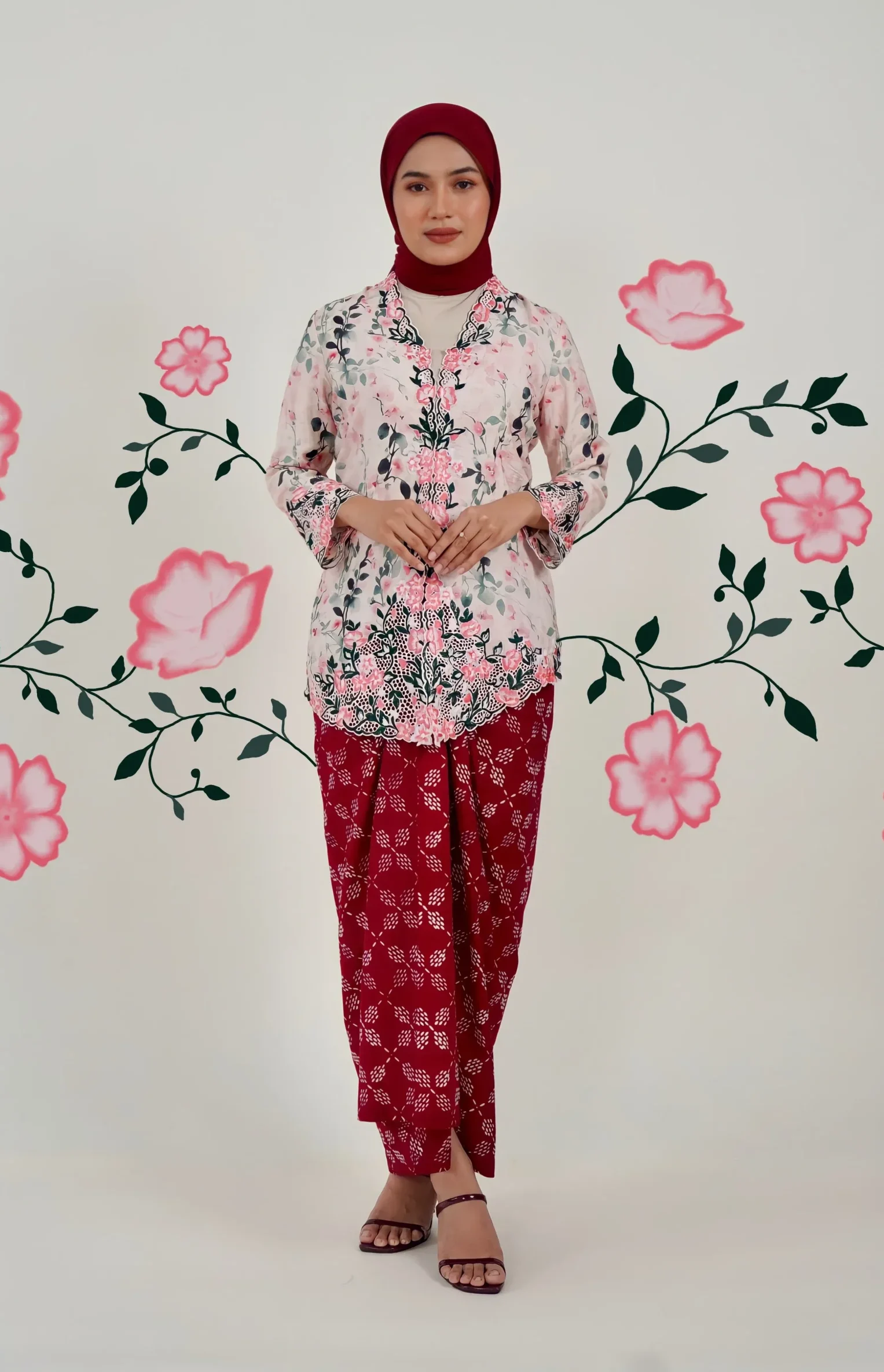 Dareen Rose Kebaya Top