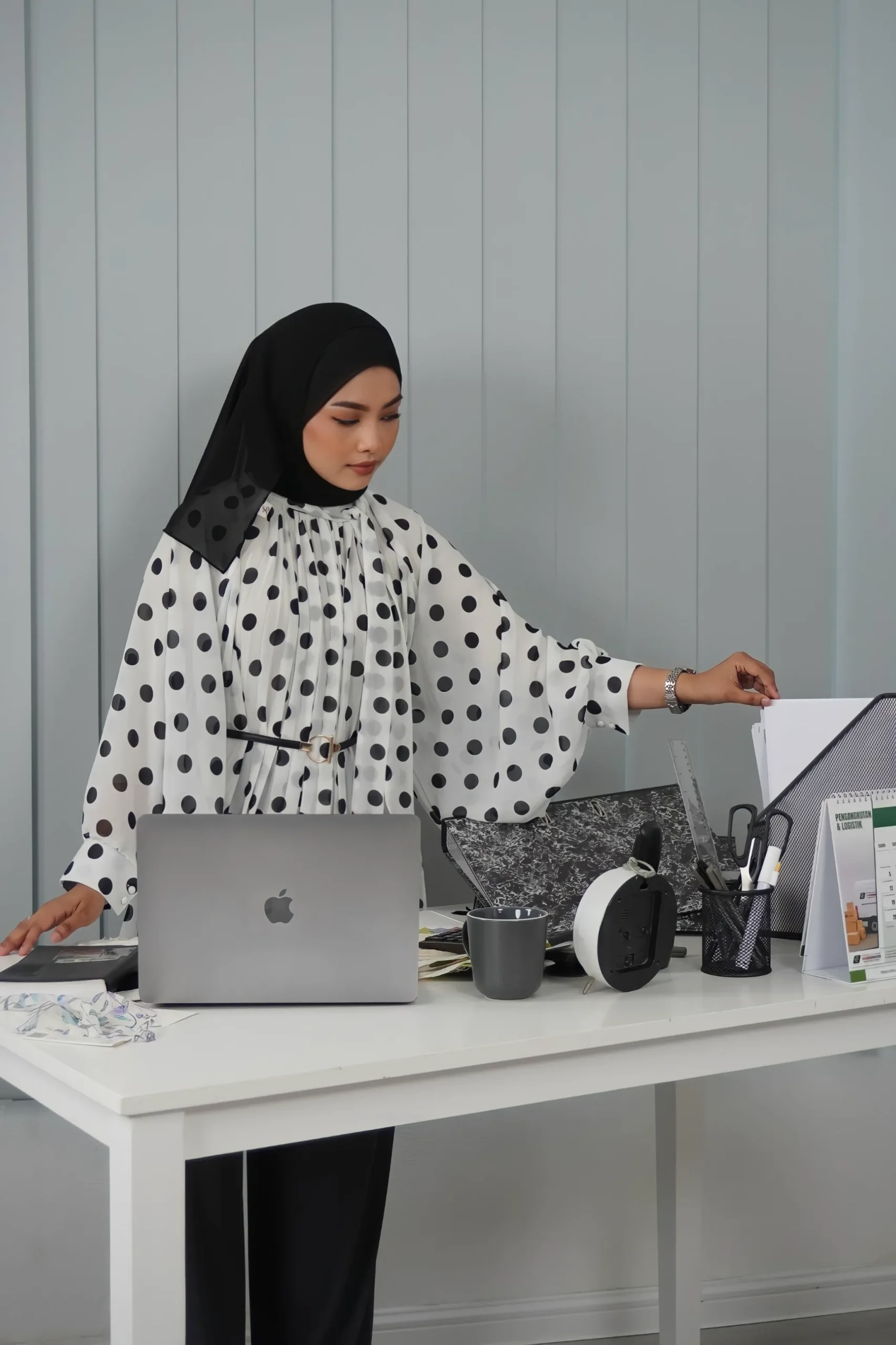 Monochrome Dot Blouse - Image 3