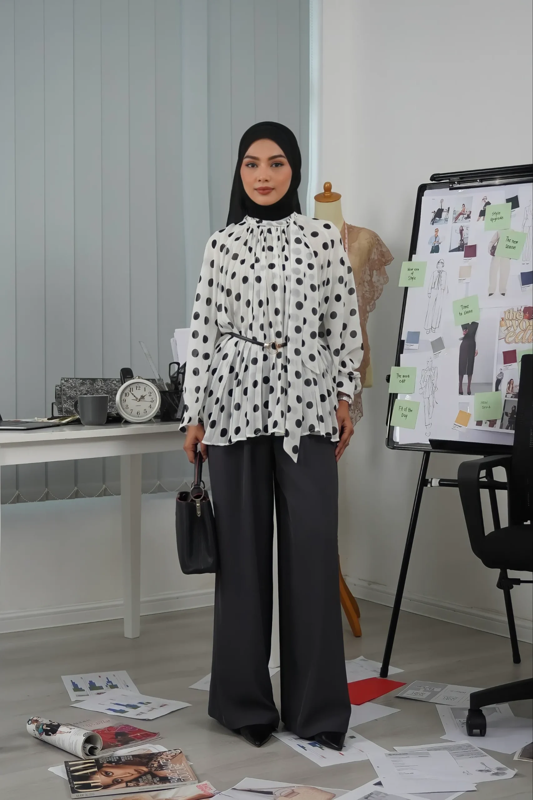 Monochrome Dot Blouse - Image 4