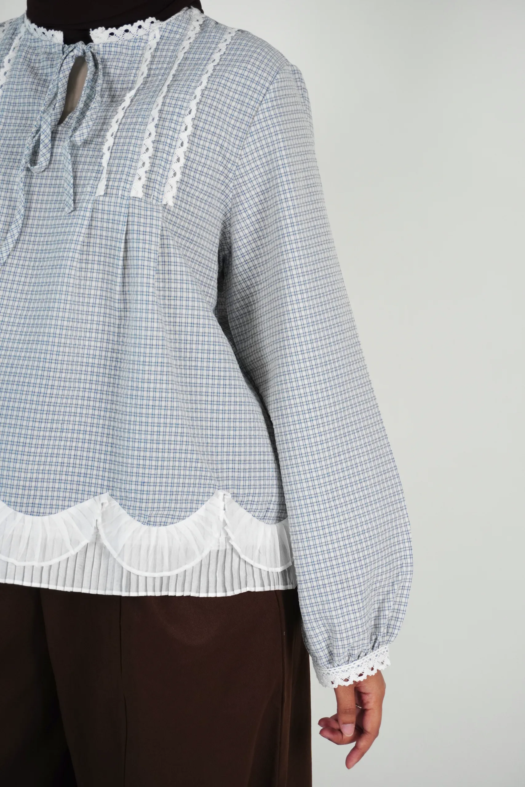 Gingham Flutter Top - Image 6